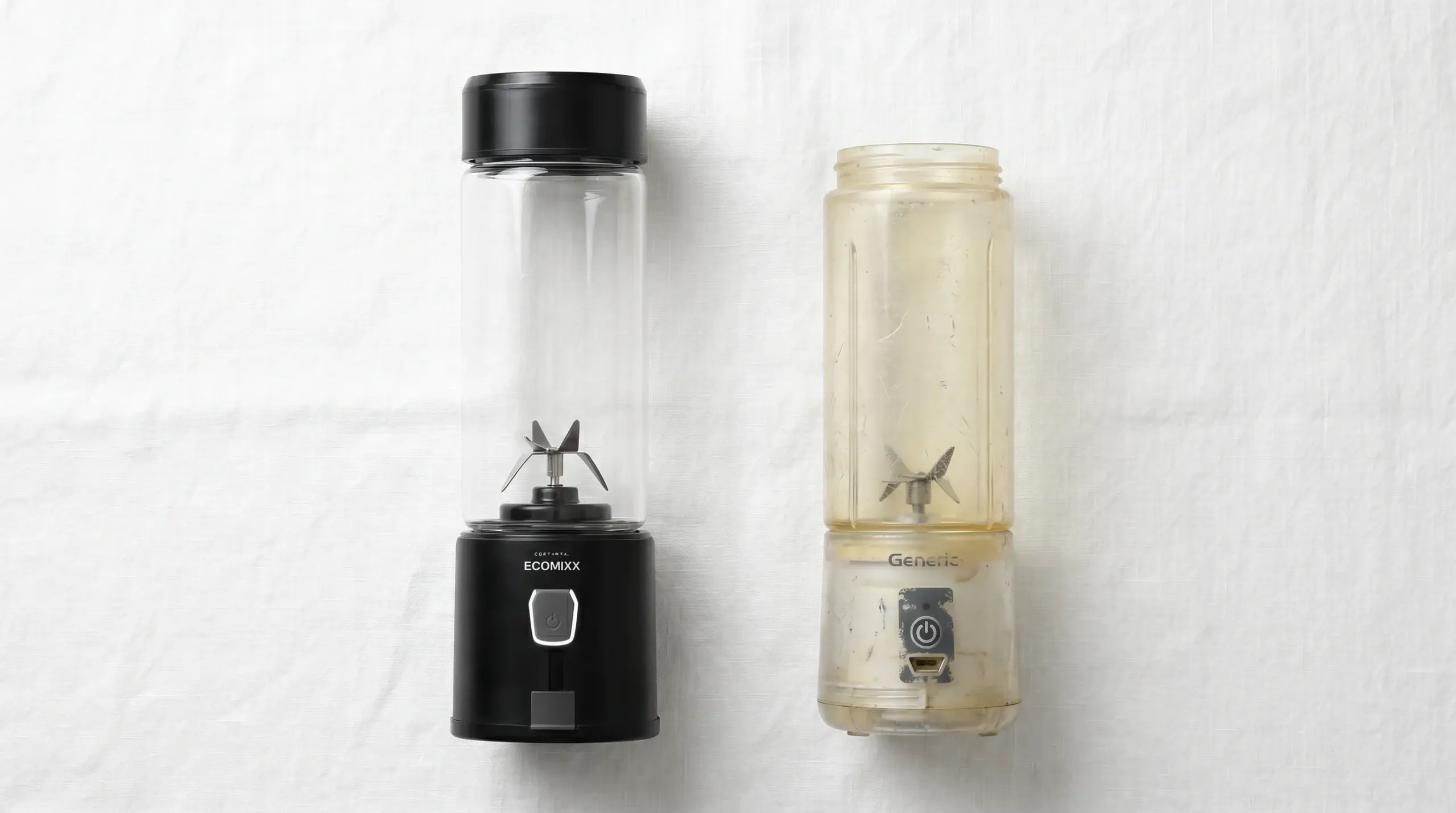 Gros plan sur le bol en verre borosilicate de l'ECOMIXX
